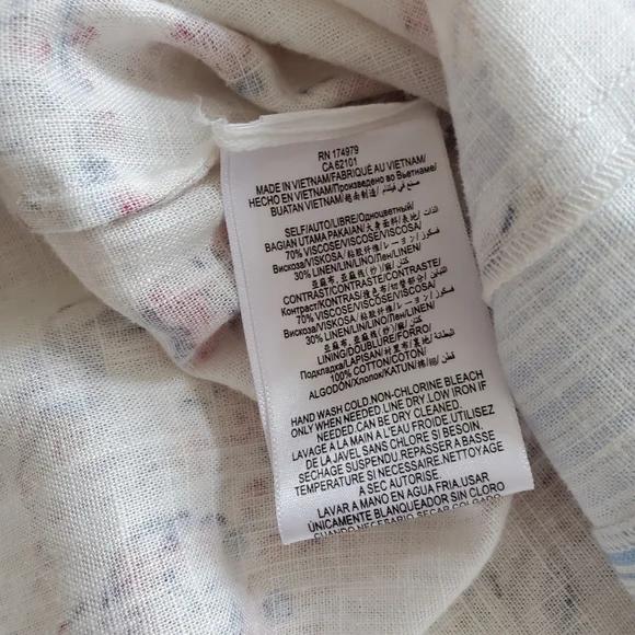 BCBGMaxAzria Contrast Trim Floral Print Tunic Dress szXS